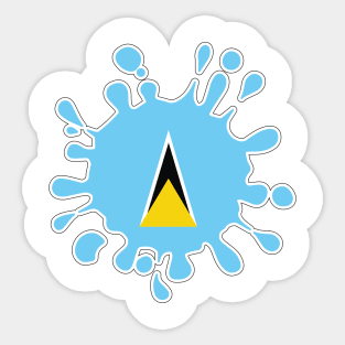 St Lucia Paint Splash Sticker